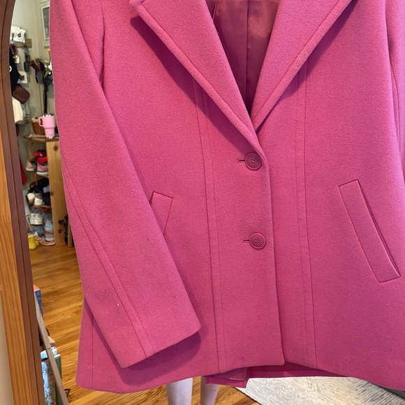 100% Merino Wool Pendleton Coat, Button up, Purple-Pink color, Size Small - Picture 3 of 4